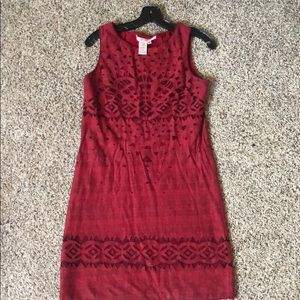 Red Shift Dress